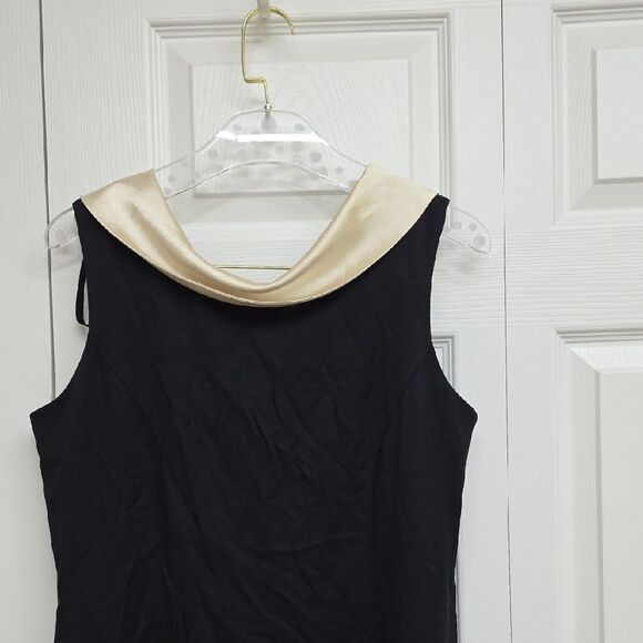 Vintage Kaitlyn Elegant Black and Cream Maxi Dress - Picture 3 of 5